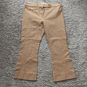 Like New Derek Lam 10 Crosby Camel Flare Leg Crop Pants